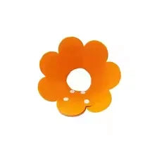 B Soft Adjustable Flower Shaped Pet Recovery Collar, Elizabethan Protective Collar Anti-Bite Healing Aid for Puppy Kitten Qme orange 19-22cm