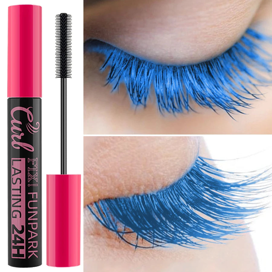 9 Mascara Thick Curl Waterproof Natural Eyelash Long Lasting Blue Qme