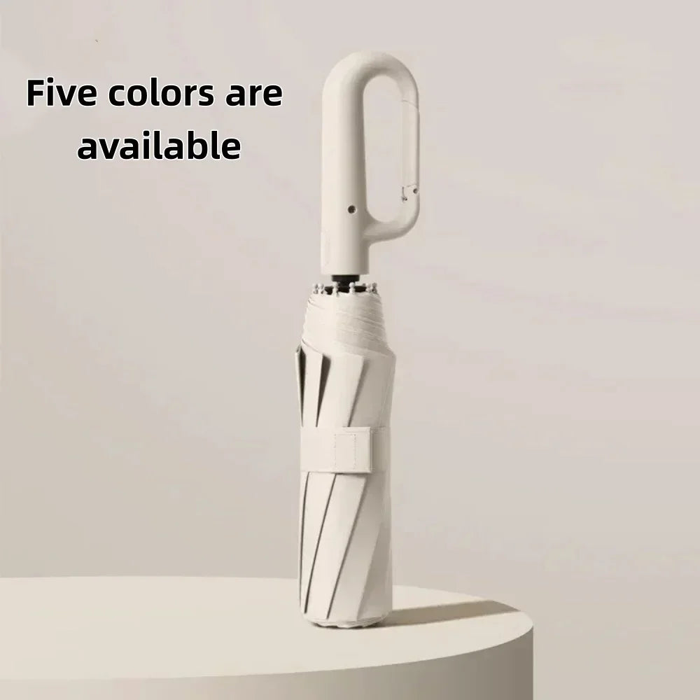 Ring Buckle Design Extra Large Reinforced Wind Rain-resistant Sunshade UV Umbrellas Automatic Folding UV Umbrella for Men Women Qme