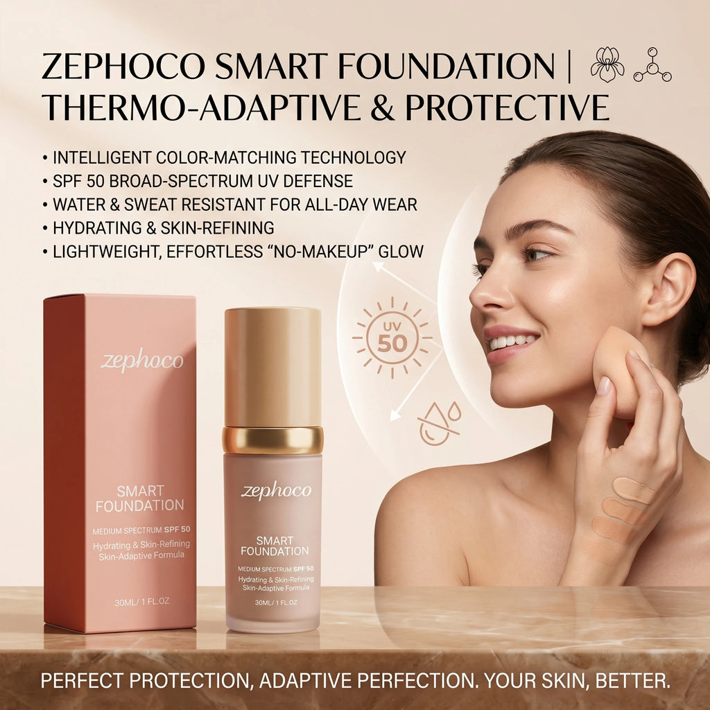 zephoco Color Changing Foundation Sunscreen Spf 50 Anti Aging Lasting Moisturizier Clearing Makeup Base Full Coverage Foundation Qme