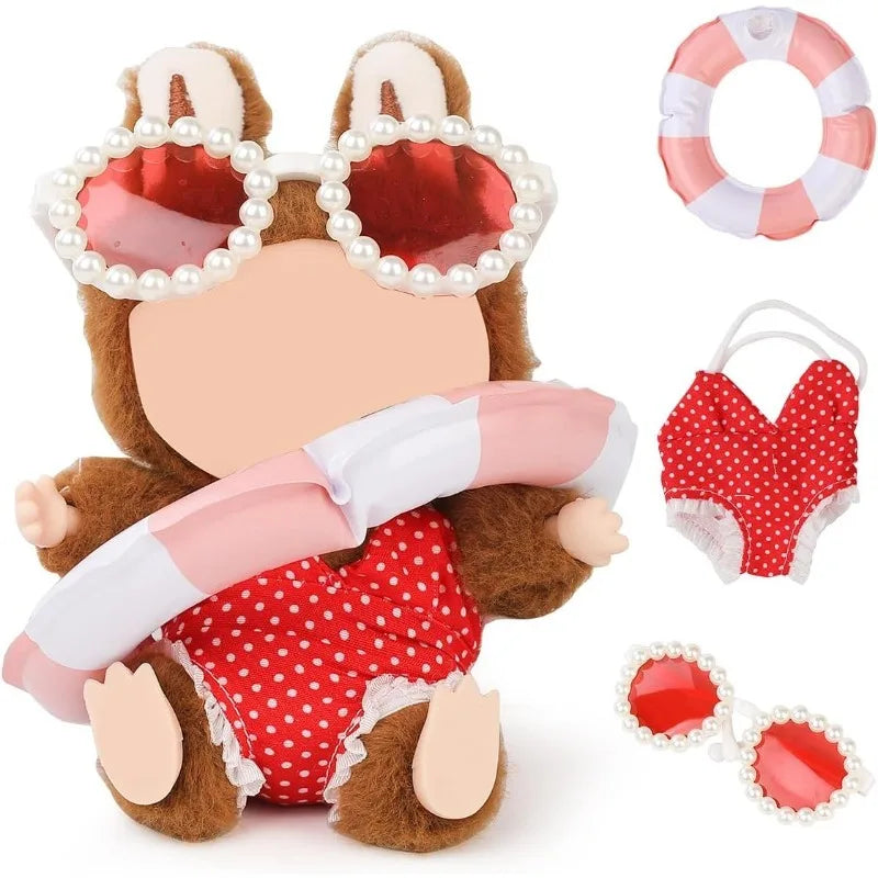 3-piece set of doll clothing suitable for 17cm doll clothing accessories, summer swimming beach party gift decoration gifts Qme