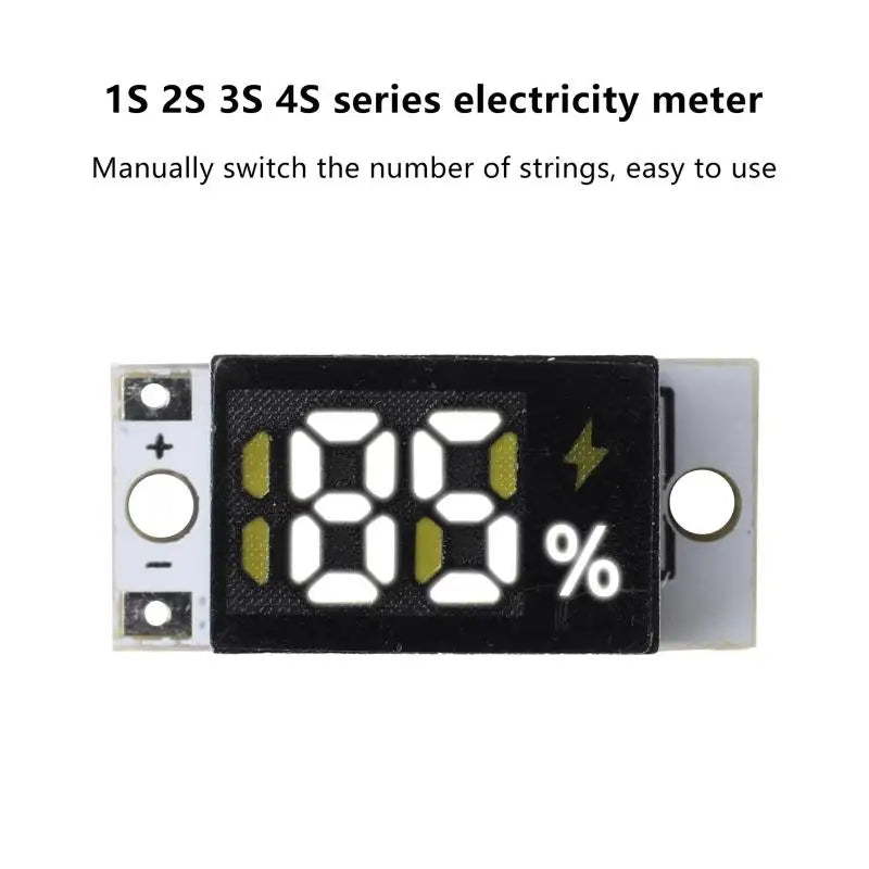 Precision LED Battery Meter 1S-4S DIY Electronic Enthusiasts Hobbyists Qme