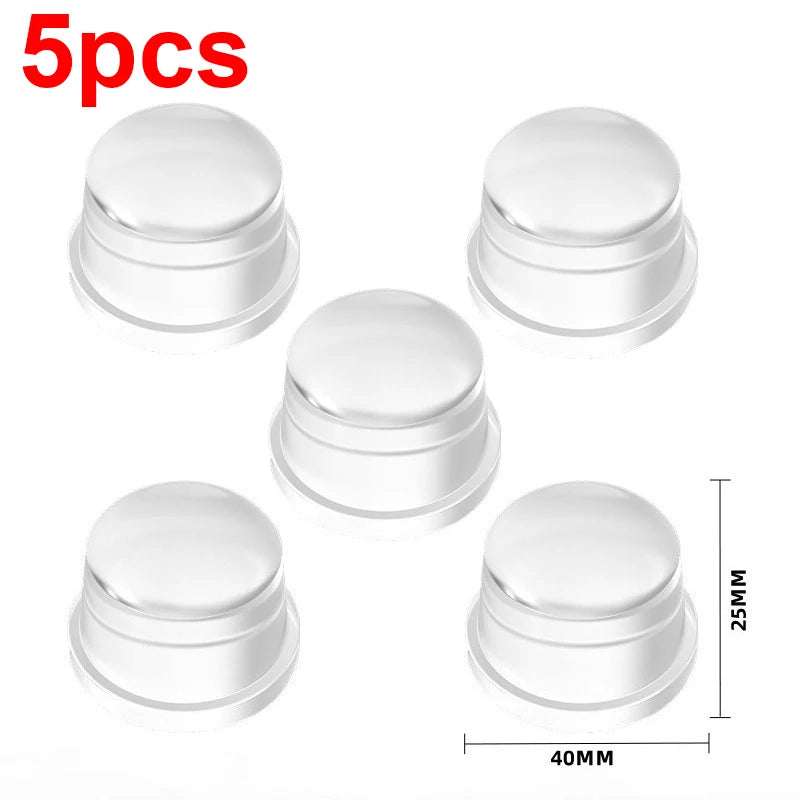 1-8Pcs Clear Soft Silicone Door Stopper Anti Collision Wall Guard Adhesive Rubber Bumper Protector For Door Handle Cabinet Qme 5pcs