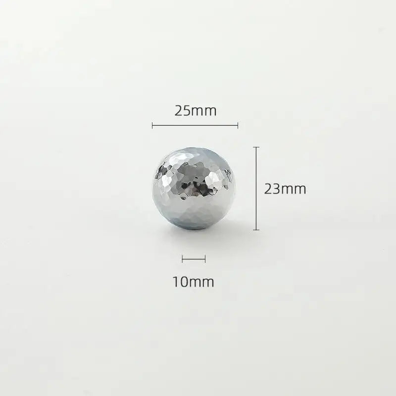 Brass Silver Ball Furniture Pull Handles Hand-forged Hammer Cabinet Handles Door Drawer Knob Kitchen Wardrobe Cupboard Pulls Qme A5