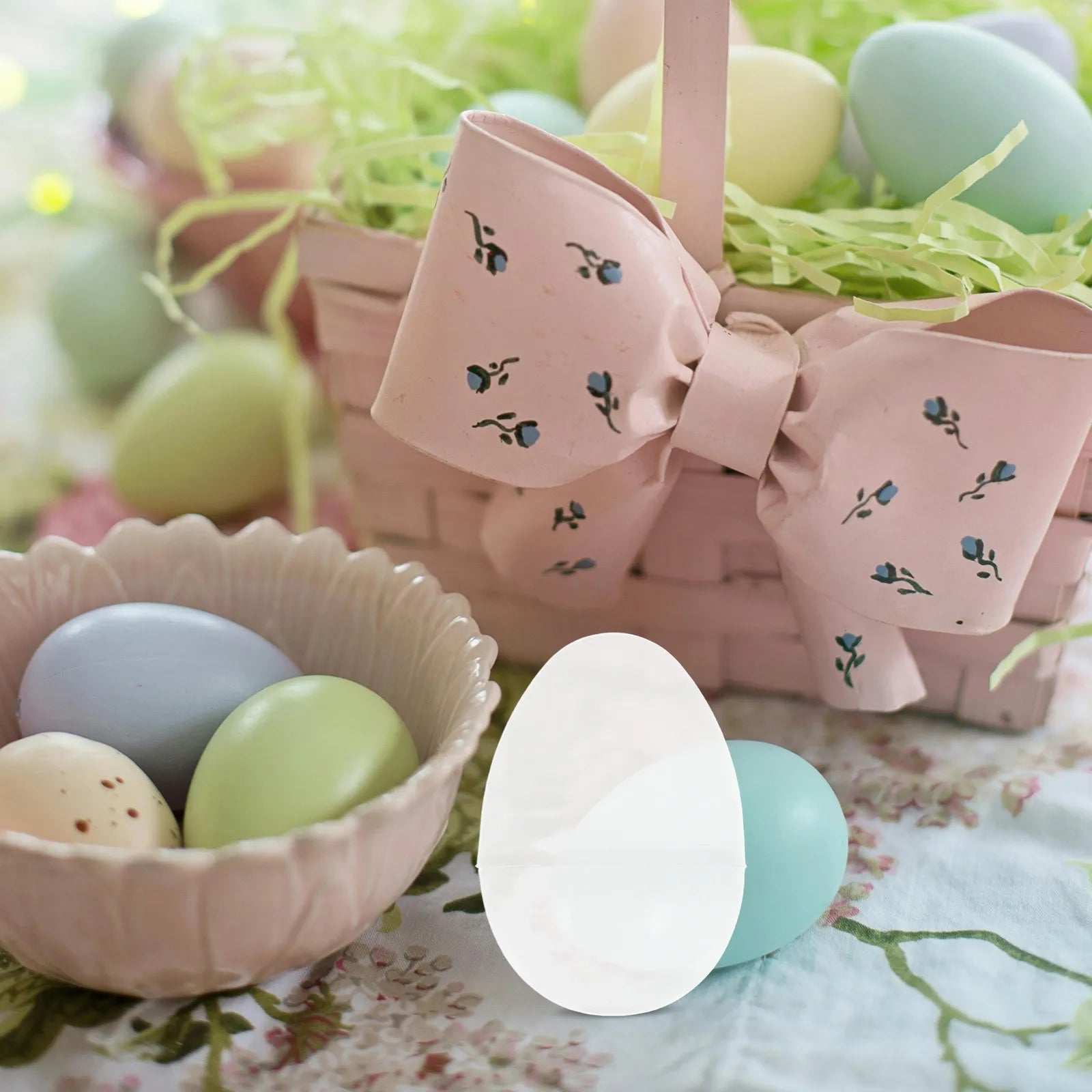 6Pcs Party Gift Clear Fillable Easter Eggs Jumbo Plastic Openable Candy Holders Easter Hunt Family School Activity Qme
