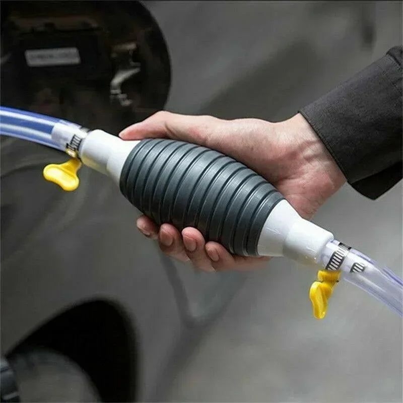 Auto Truck Manual Siphon Transfer Pump 1 5m Hose Easy Oil Fuel Trucks Qme Yellow