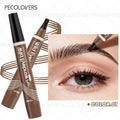 Multi-color Four-pronged Eyebrow Pencil, Liquid Eyebrow Pencil, Defined Eyebrows, Waterproof and Sweatproof, Eyebrow Cosmetics Qme 01