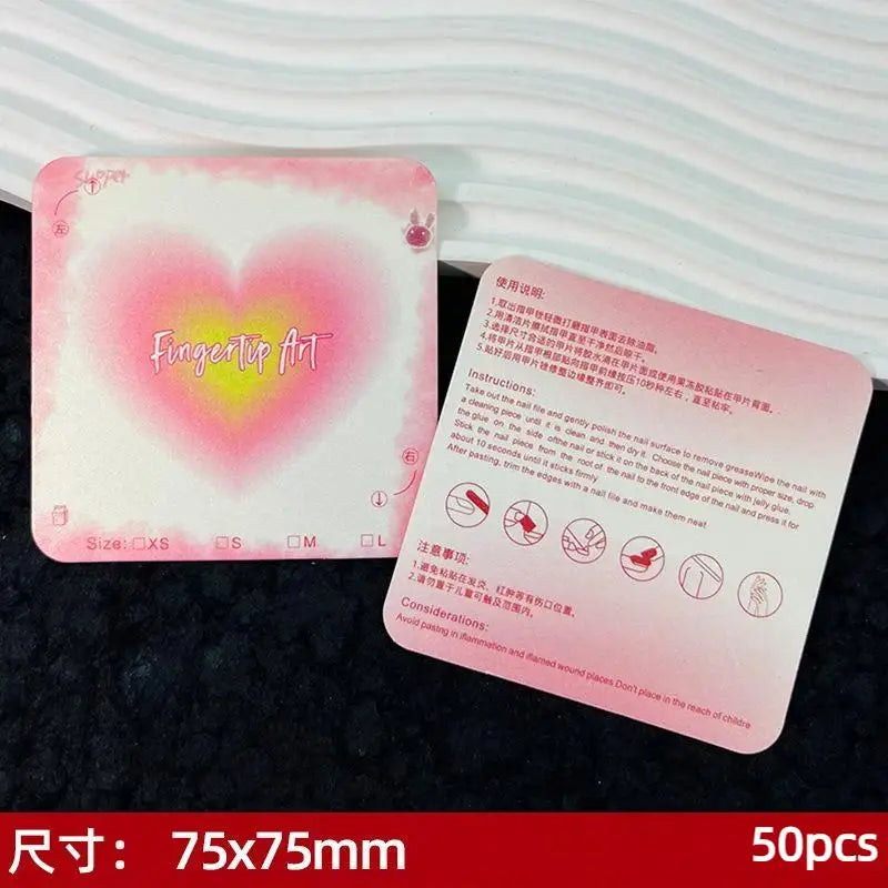 Gradient Pearlescent Nail Display Cards Mark Colorful Design Perfect Qme D D