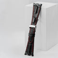 28MM Luxury Cow Leather Watchband for AP Series 15710 15703 15706 26470 26471 26474 Soft 28mm Watch Strap Folding Buckle Qme Black Red 28MM