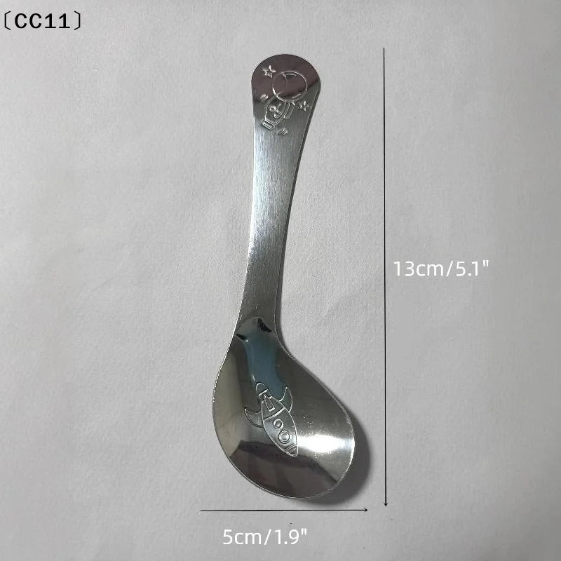 Stainless Steel Round Spoon Net Red Golden Dinner Long Handle Qme