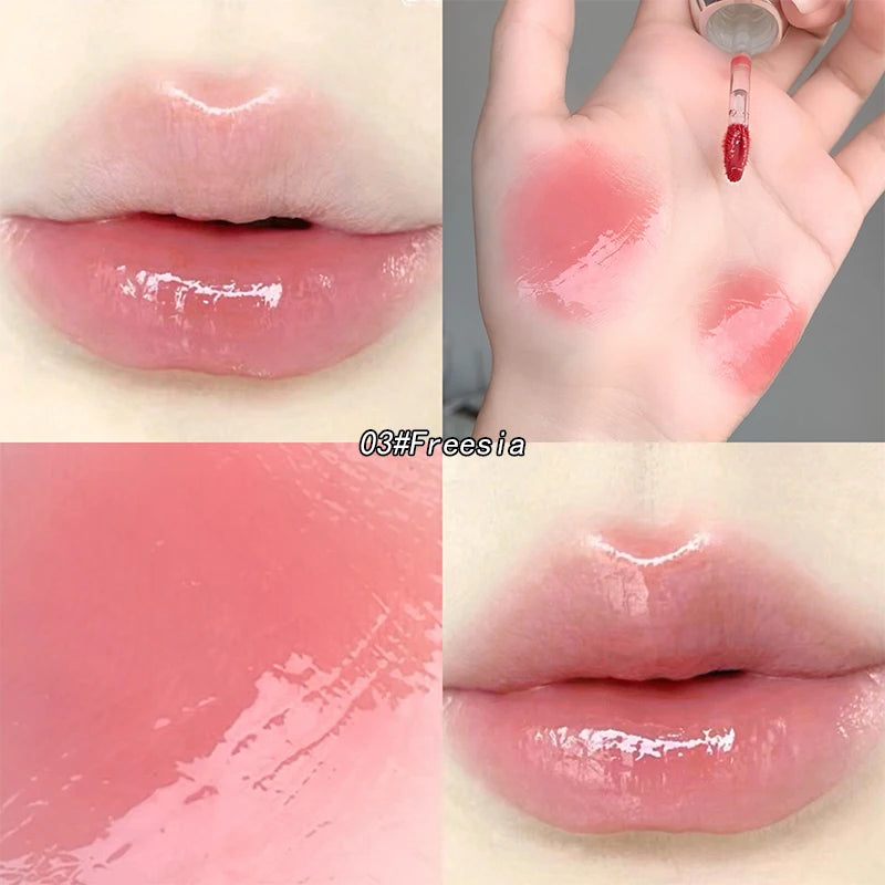 Gegebear Water Gloss Lip Glaze Mirror-like Makeup Not Easy Stain Cup Qme GX1138-03