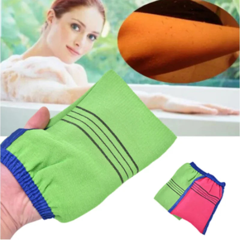1PC Double-Sided Towel Korean Exfoliating Bath Washcloth Body Scrub Shower Towel For Adults Coarse Grain Towel Bath Supply Qme Default Title