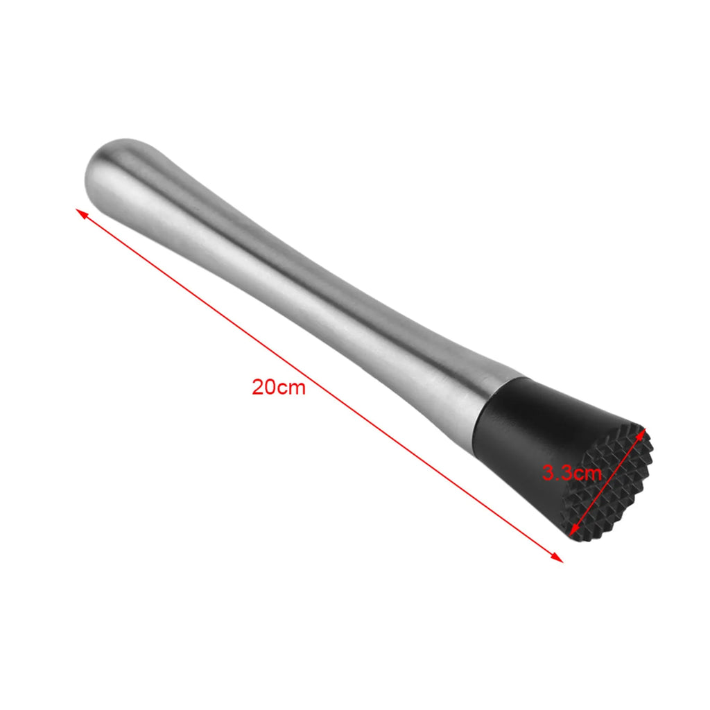 Stainless Steel Cocktail Muddler Mojito Masher Bar Stick Fruit Mixer Tool for DIY Cocktails Drinks Barware Accessories Qme