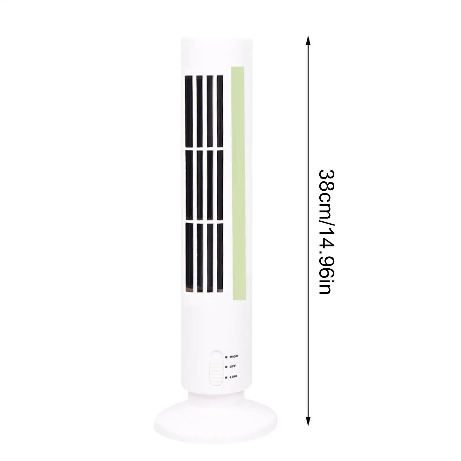 Bladeless Fan Powerful Low Noise Space Saving Blower Plug-in Tower Qme