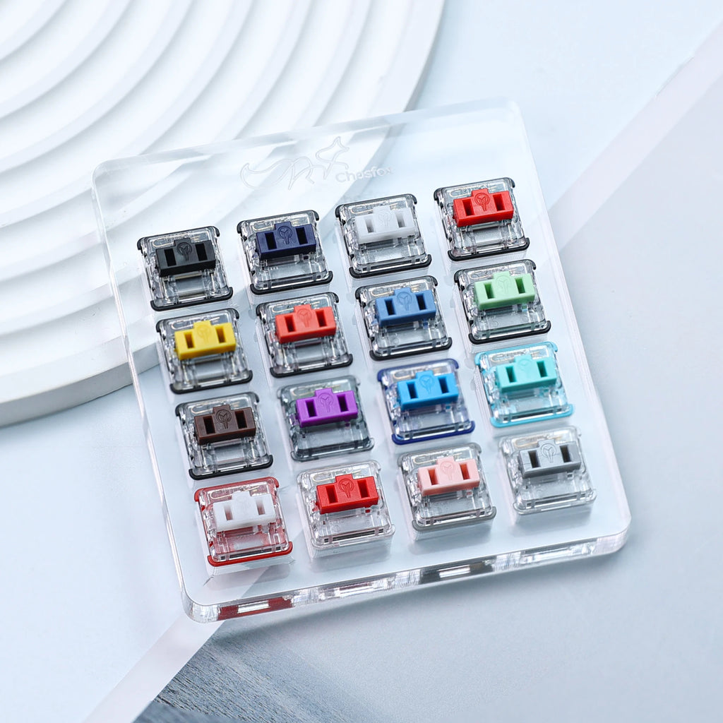Acrylic 16-key Switch Tester Reduce Stress Kailh Choc Switch Linear/Tactile/Clicky/Silent Switch(Subject to the Actual Product) Qme