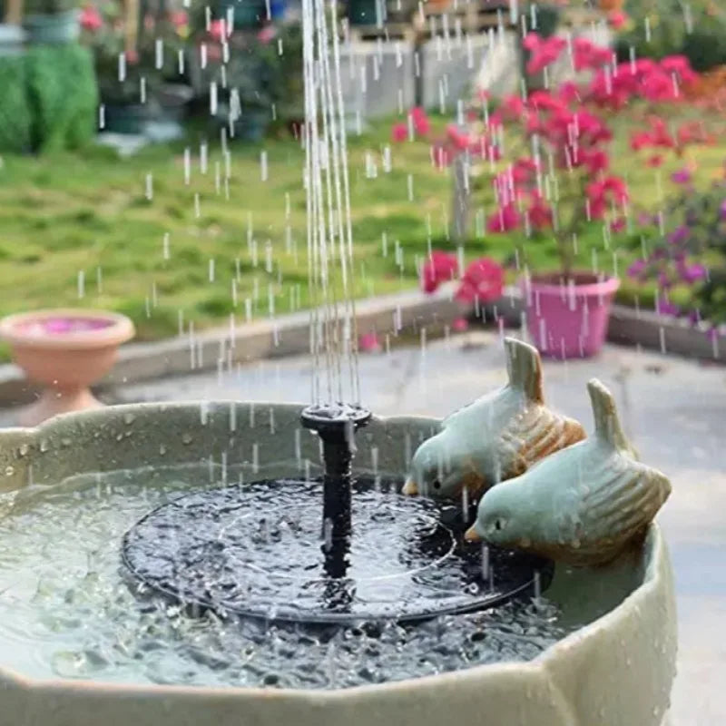 Circular Solar Fountain Pump Outdoor Swimming Pool Mini Floating Qme