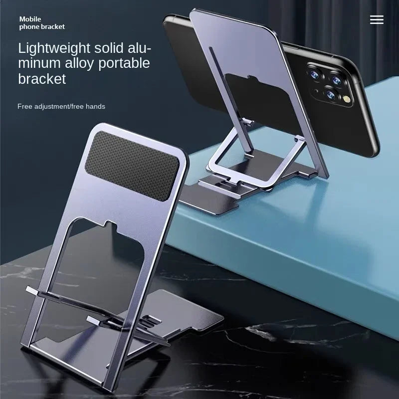Universal Desktop Mobile Phone Holder Stand for IPhone IPad Adjustable Tablet Foldable Table Cell Phone Desk Stand Holder Qme silver plastic