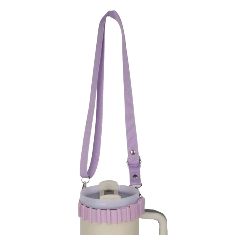 Universal Adjustable Cup Holder Ring Outdoor Silicone Water Bottle Qme Purple