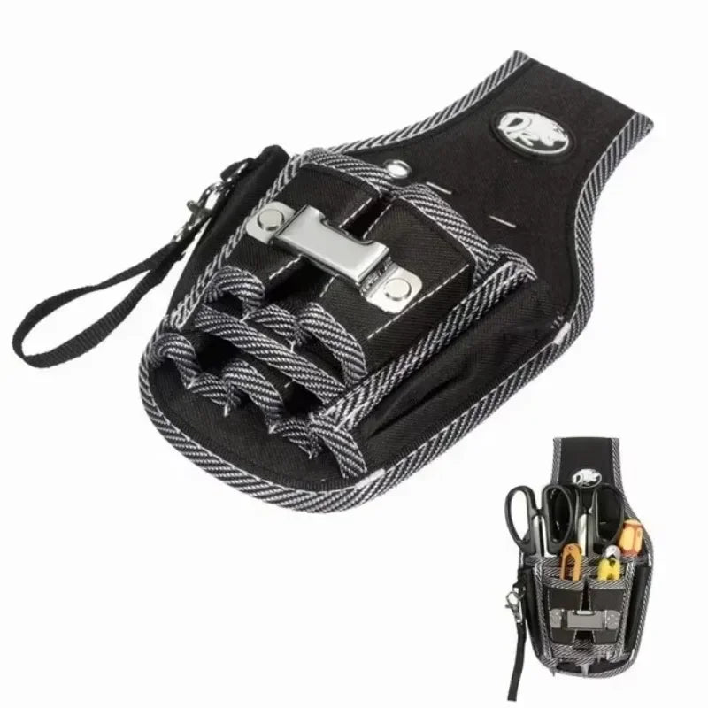Canvas Tool Woodworking Waist Bag Small Black Oxford Cloth Qme