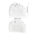1pair Five Hole Honeycomb Forefoot Pad Toe Separator Hallux Valgus Qme WHITE