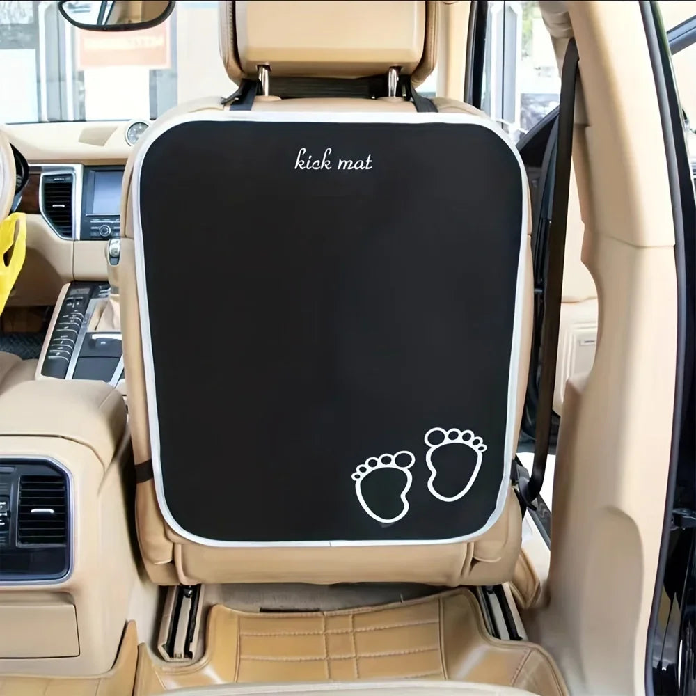 Durable car seat back cover protector - Impact-resistant pad, with footprint design, easy to install, perfect for rear seats, Qme