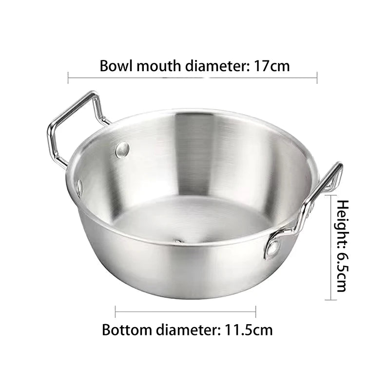 Cookware Saucepan Dry Pots Handle Kitchen Stainless Steel Seafood Qme