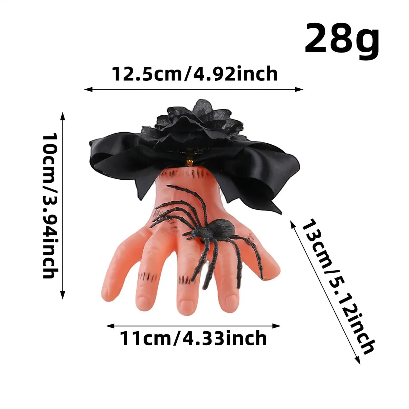 Gothic Hair Clips Spooky Realistic Severed Hand Hairpin Novelty Bow Qme