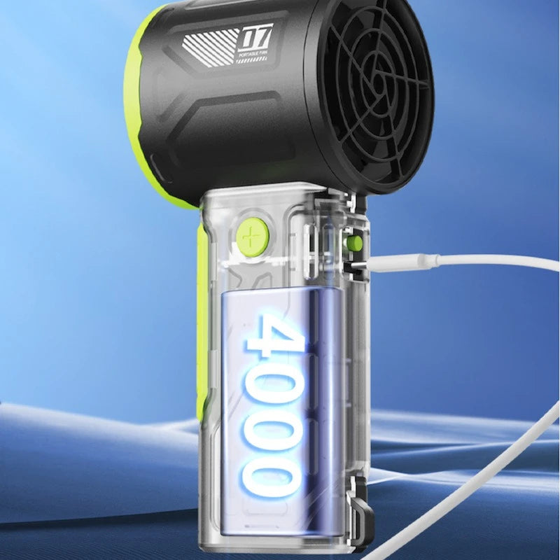 Collapsible USB Charging Turbo Fan Ultra Strong Wind Silent Operation Qme