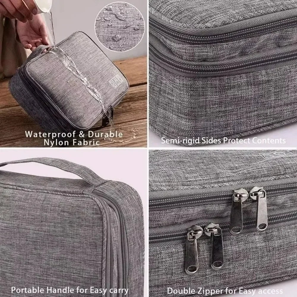 Portable Storage Bag Cable Data Cord Organizer Travel USB Gadget Bag Small Electronics SD Card Power Bank Waterproof Storage Bag Qme