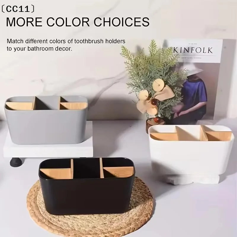 Toothbrush Holders Bathrooms Electric Tooth Brush Holder Bamboo Qme