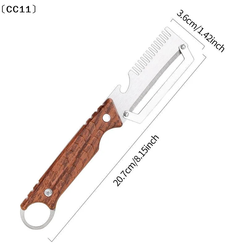 3-In-1 Stainless Steel Vegetable Peeler Bottle Opener Onion Slicer Qme