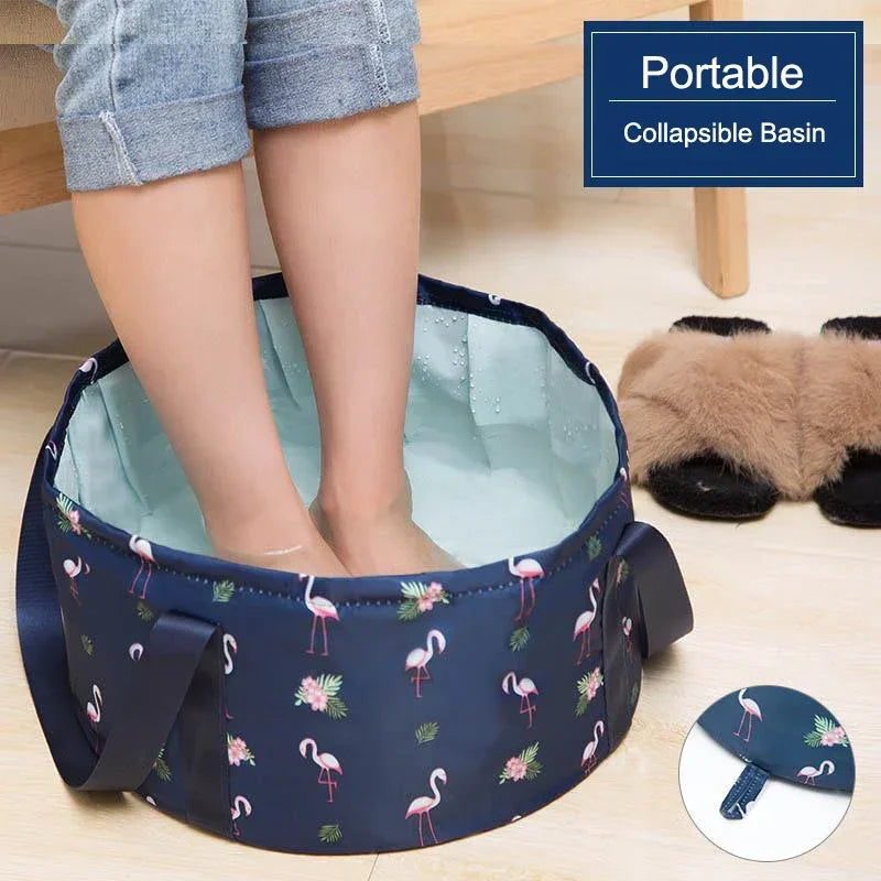 Portable Foldable Basin Travel Camping Wash Tub Fishing Bucket Qme