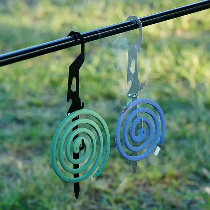 Outdoor Multifunctional Stainless Steel Hook Mosquito Coil Bracket Qme