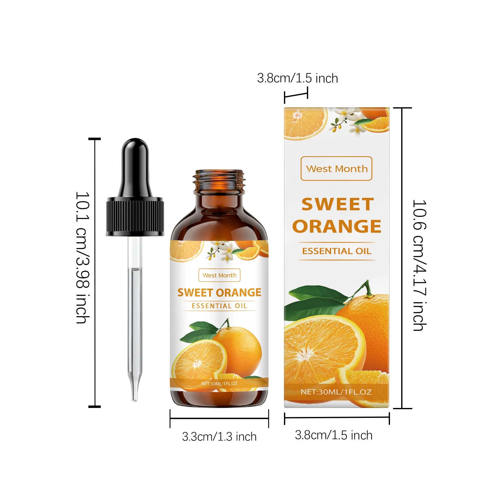 Sweet Orange Essential Oil For Body Massage Hydrating Nourishing Smoothing Skin Care Freshness Long-lasting Fragrance Qme