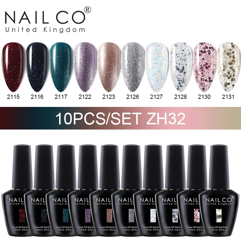 NAILCO Jelly Macarone Gel Polish Nail Art All Manicure Semi-permanent Qme NC-10H-ZH32