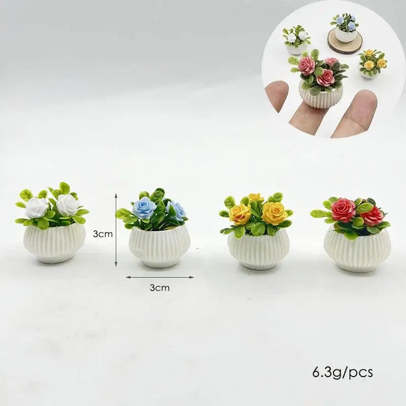 Plant Potted Plants Model Miniature Landscape Handicrafts Doll House Qme