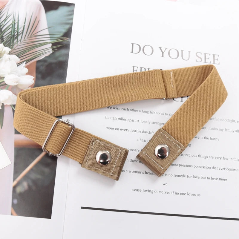 Elastic Belt Without Buckle Canvas Women Ladies Jeans Pants Waist Qme BEE-17 length 60-100cm China Mainland