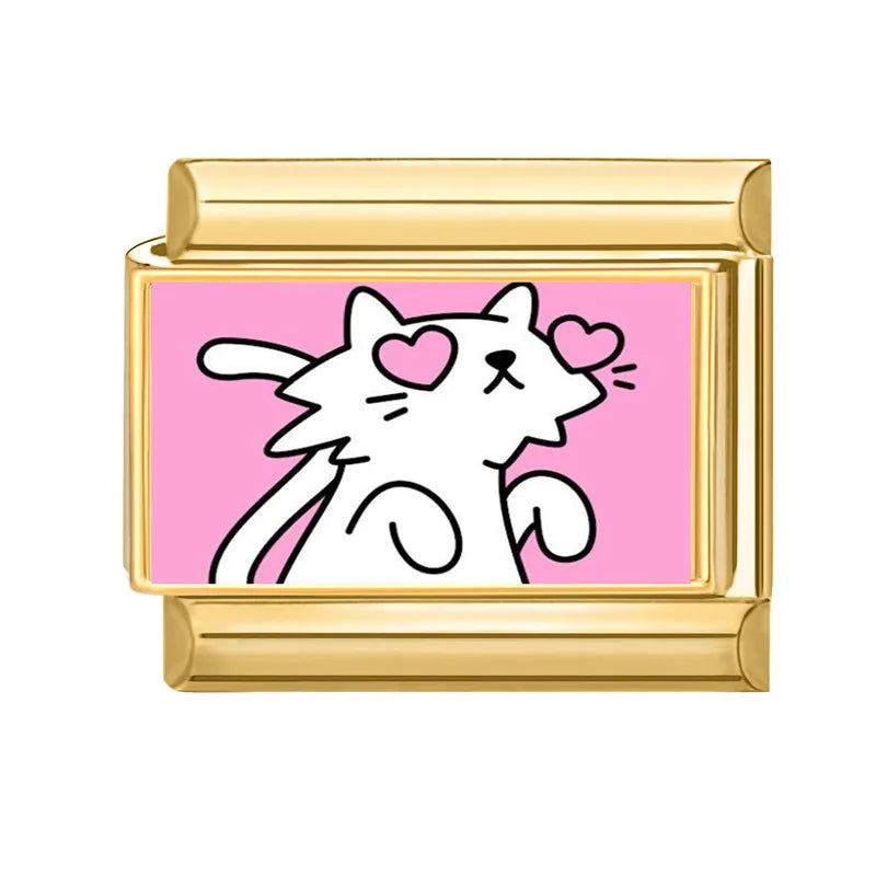 Y2K Pink Series Cute Cats Rabbits Tulip Lotus Cherry Golden Italian