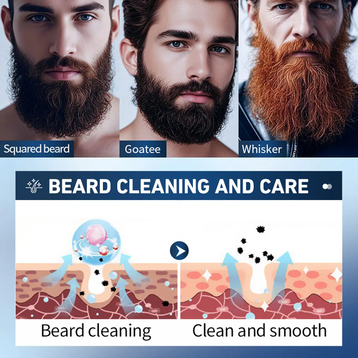 Men's Beard Cleaning Soap Witch Hazel Aloe Vera Moisturizing Deep Qme