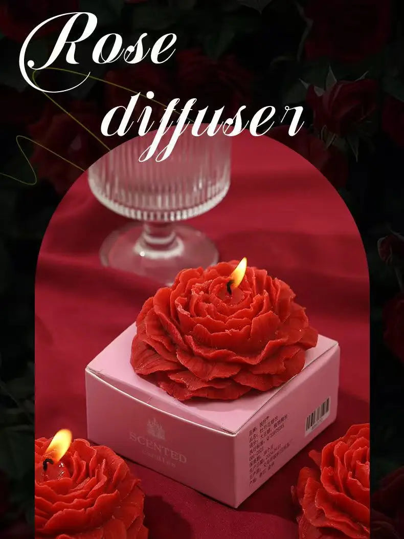 Peony Fragrance Aroma Candle Romantic Wedding Valentine Beautiful Qme