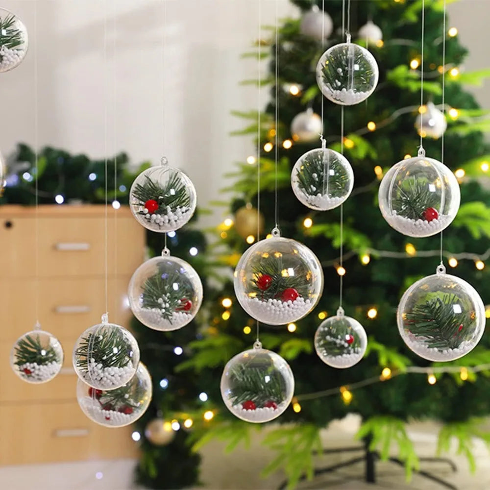20-5PCS Christmas Filling Decorative Ball Christmas Tree Decoration Filling Pendant Christmas Home Decoration Party Accessories Qme