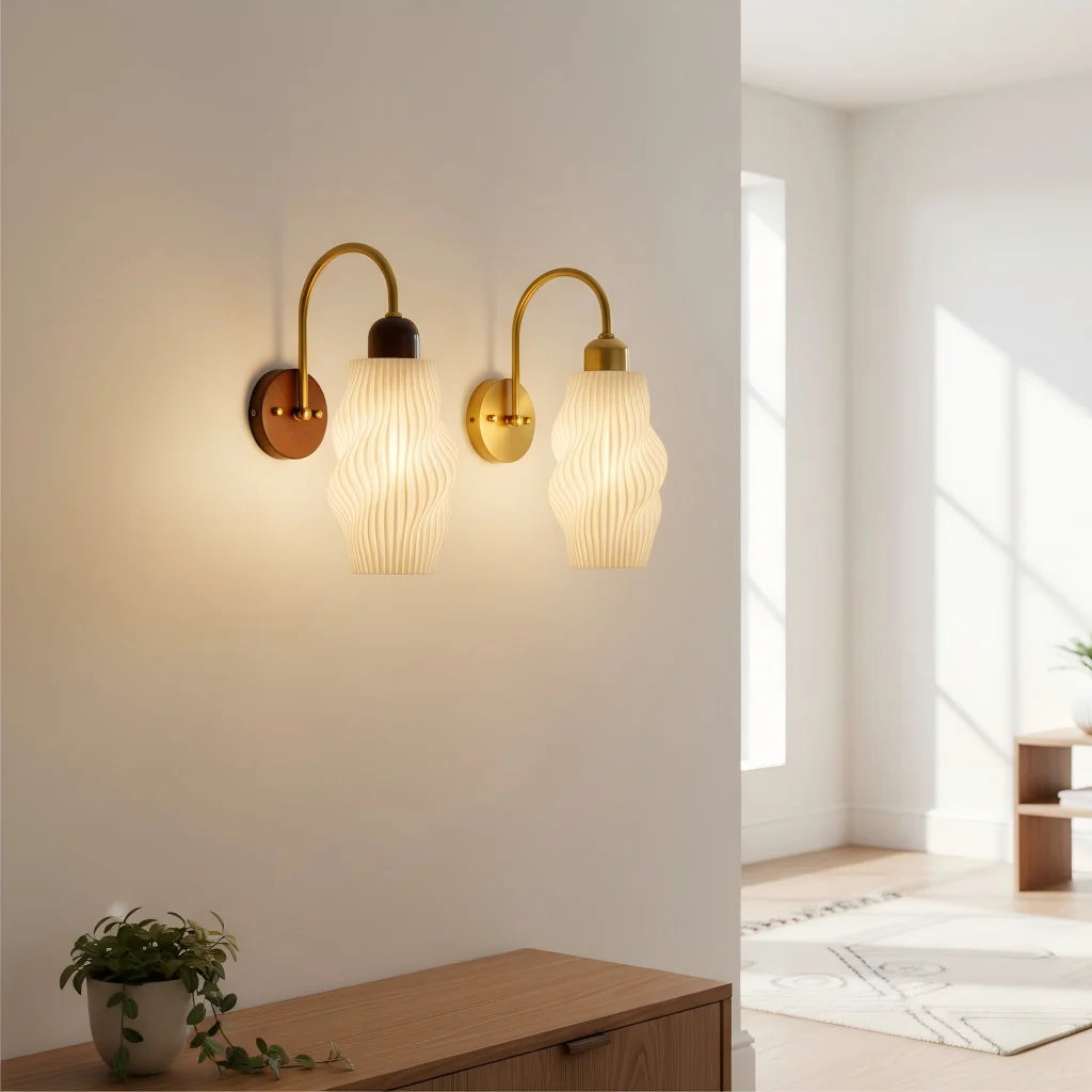 LED Wall Lamp Livingroom Bedroom Modern Simple Crative Light Fixture Home Lighting PVC lampshade Modern Sconce Wall Lamp Qme