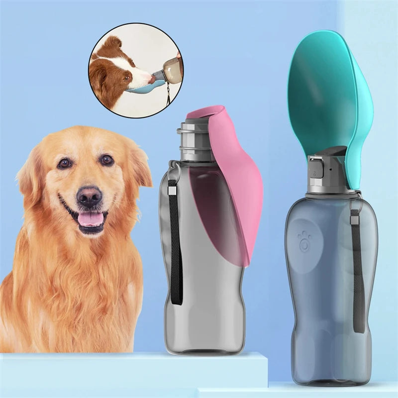 800ml Portable Dog Water Bottle For Small Large Dogs Cat Outdoor Leakproof Walking Drinking Bowls Chihuahua Bulldog Supplies Qme