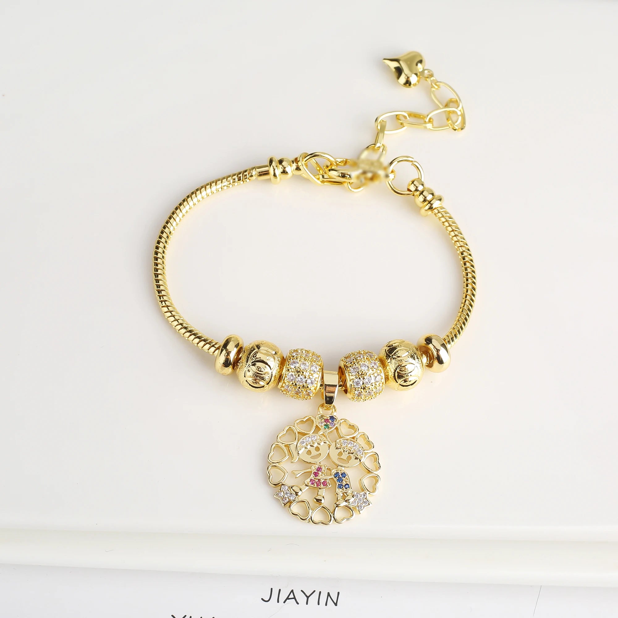 New Popular Boys Girls Character Theme Charms Snake Chain Bracelet For Women Inlaid Shiny Zircon Birthday Party Jewelry Gifts Qme 3