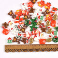 20Pcs Xmas wreath/Elk/Sock Resin Embellishments Christmas Flatback Cabochons Handmade Decorations DIY Crafts Party gift c4104 Qme mixed 20pcs