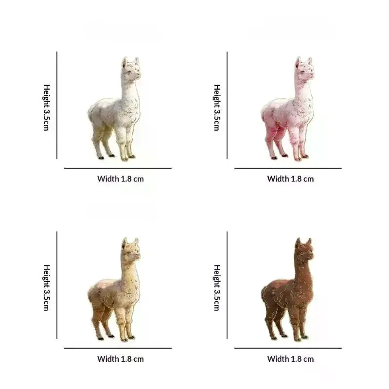 Cute 4 Color Cartoon Alpaca Metal Pins For Clothes Bags Backpack Lapel Badge Gifts For Friends Qme