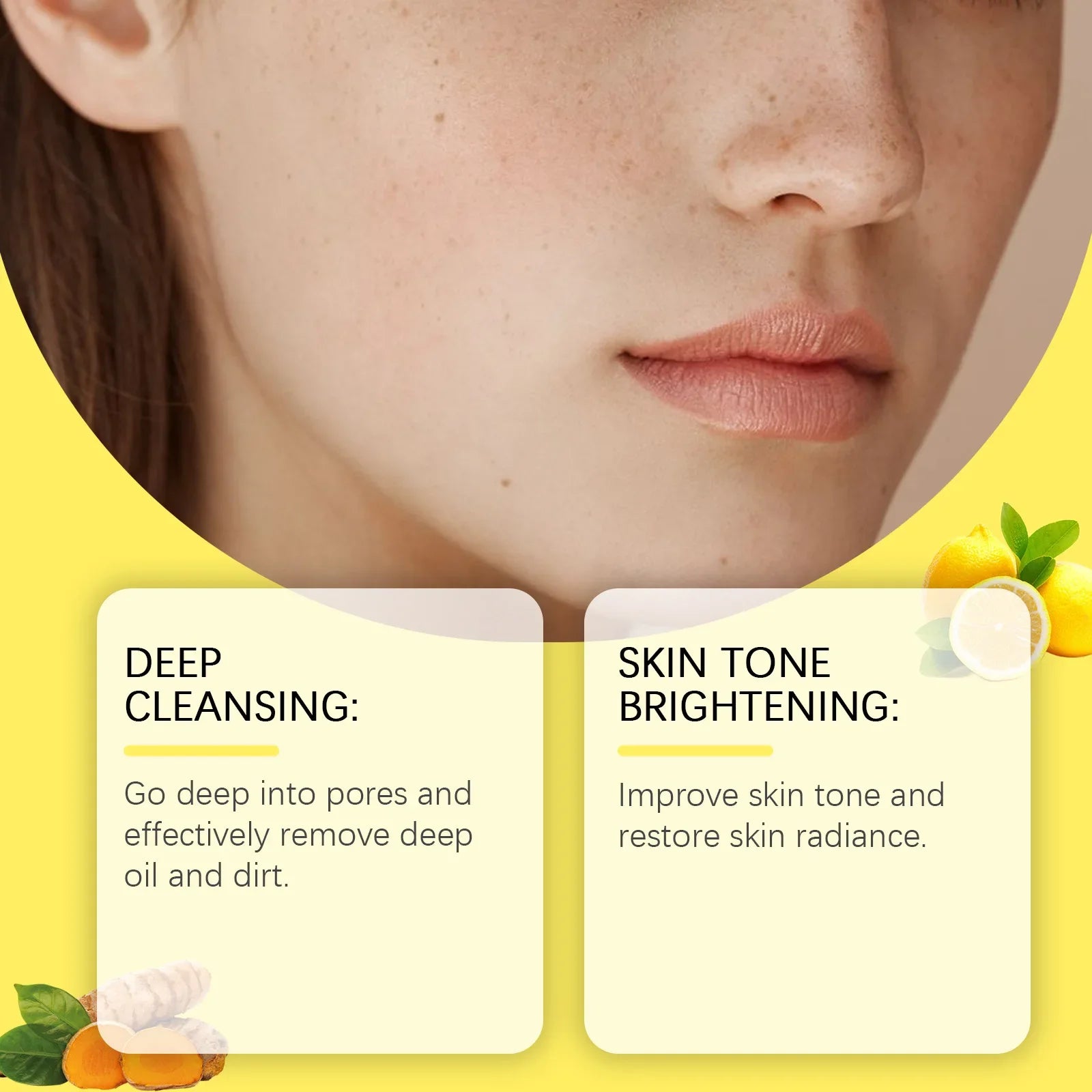 Turmeric Kojic Acid Cleansing Pads Exfoliating Pads Shrink Pores Removing Dead Skin Smooth Brightening Skin Face Cleansing Qme