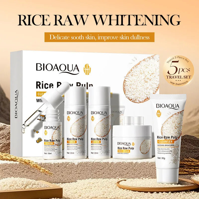 BIOAOUA Rice Raw Whitening Brighten Hydrating Moisturize Soothing Qme