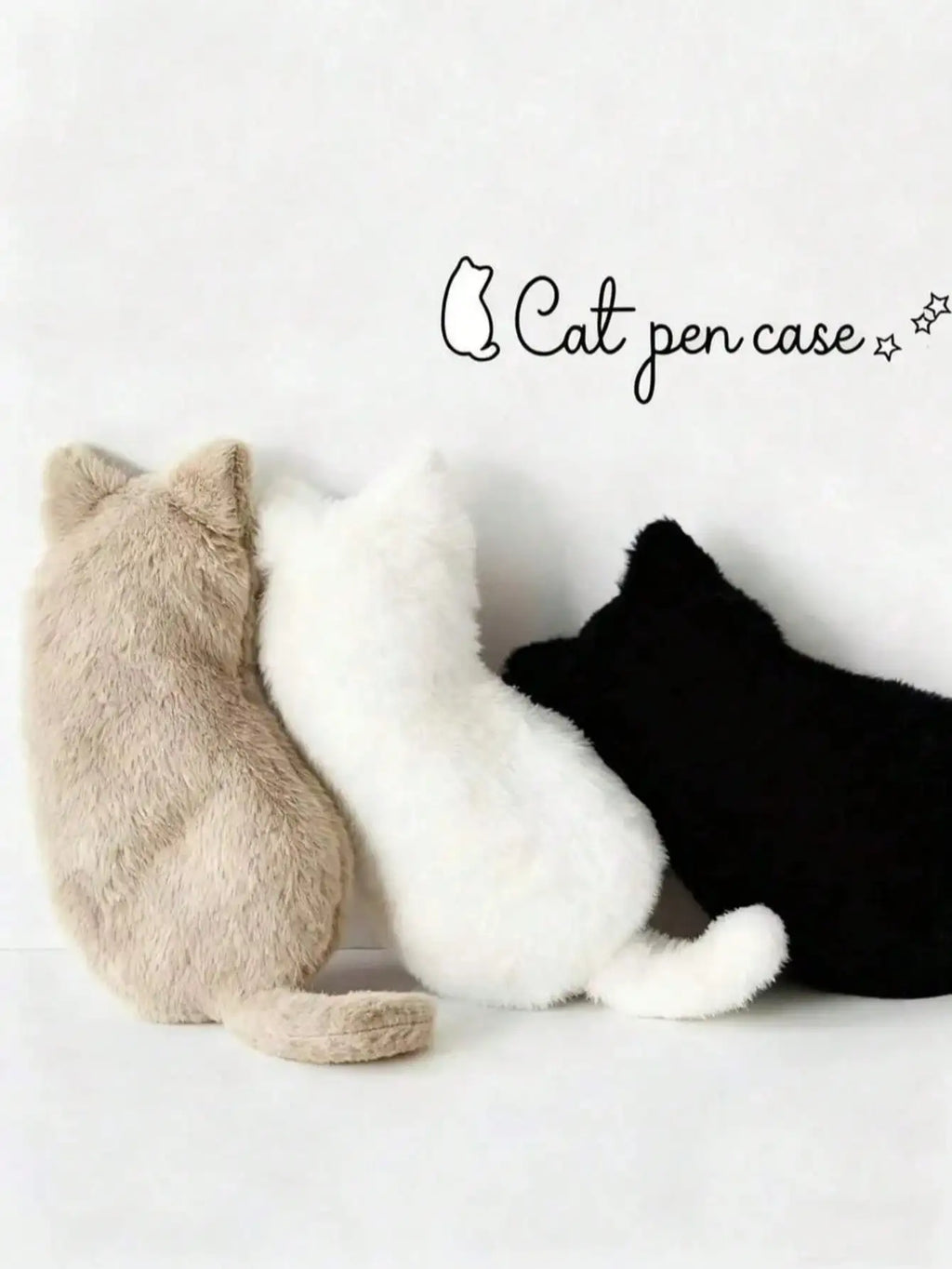 Japanese Cat Plush Pen Bag Student Large Capacity Cute Appearance Qme