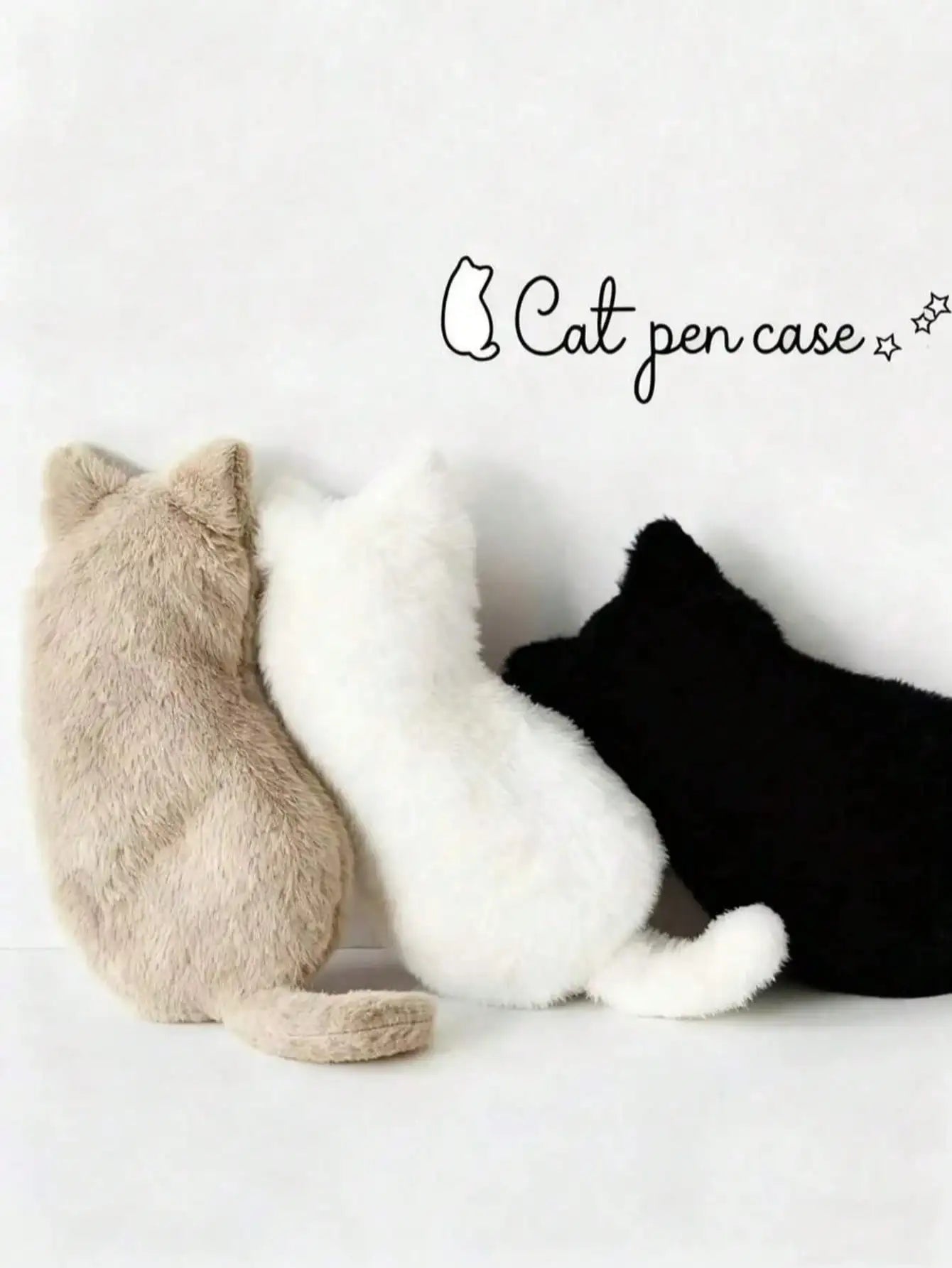 Japanese Cat Plush Pen Bag Student Large Capacity Cute Appearance Qme